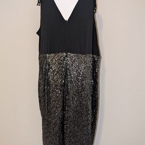 Lane Bryant Black and Silver Sequin Dress